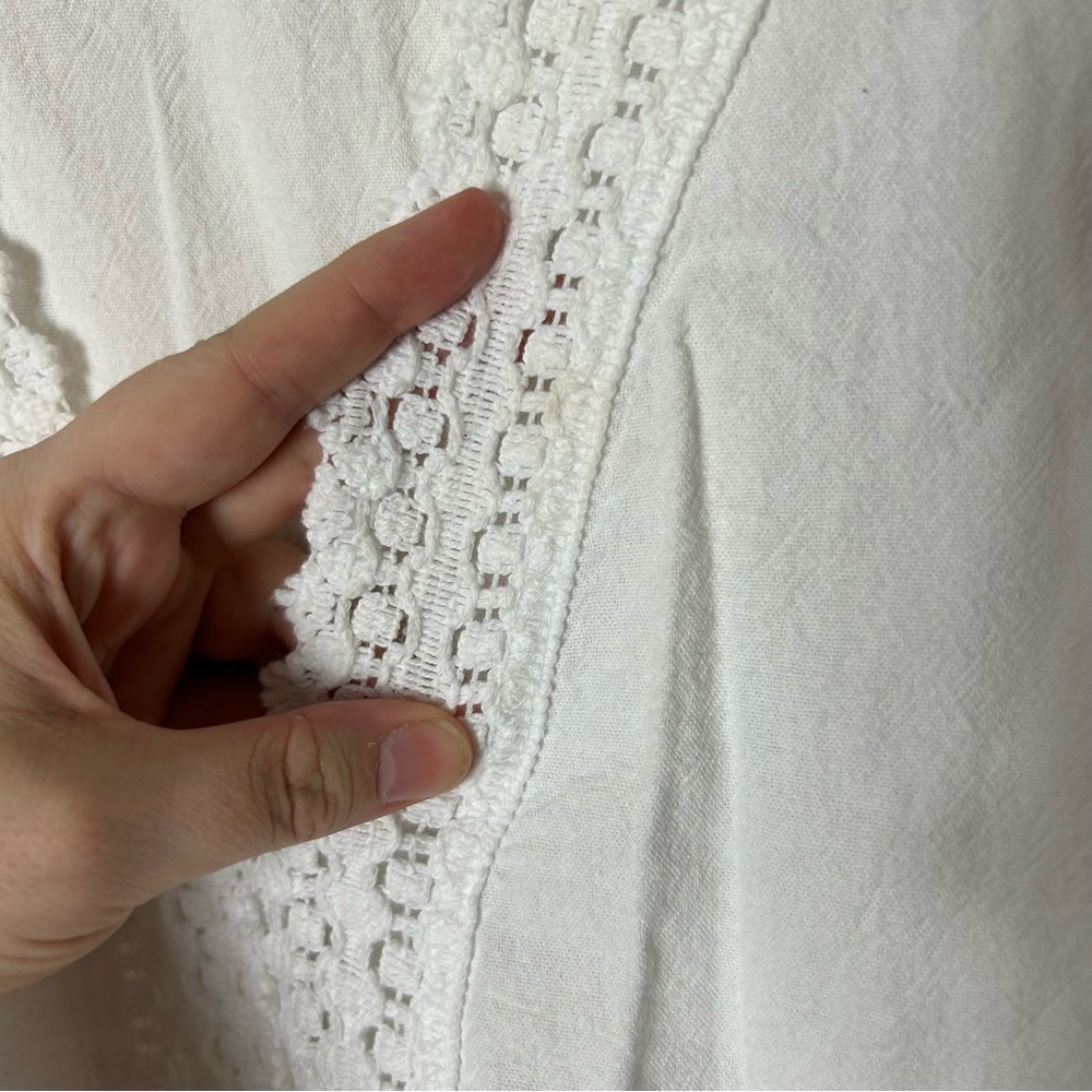 Seaspice Resort wear white crochet peruvian cotton coverup dress S - Picture 6 of 10